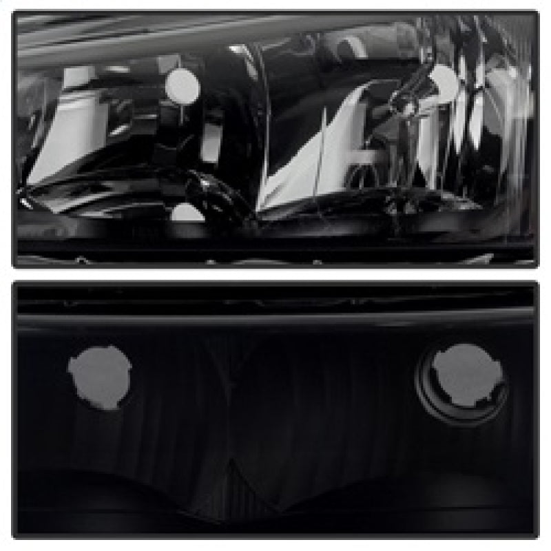 xTune Chevy Silverado 2500HD 03-06 Crystal Headlights w/ Bumper Lights HD-JH-CSIL03-AM-BSM-SET