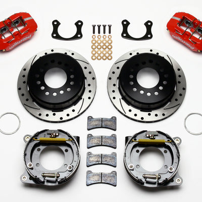 Wilwood Dynapro Low-Profile 11.00in P-Brake Kit Drill-Red New Big Ford 2.36in Offset