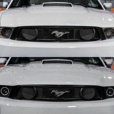 Raxiom 10-12 Ford Mustang w/ Headlights CCFL Halo Projector Headlights- Black Housing (Clear Lens)