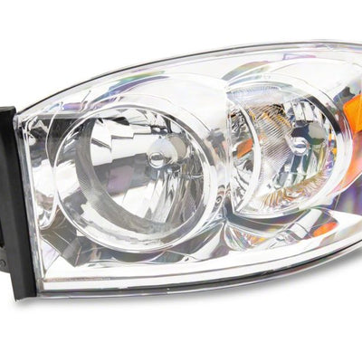 Raxiom 06-08 Dodge RAM 1500 Axial Series OEM Style Rep Headlights- Chrome Housing (Clear Lens)