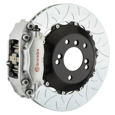 Brembo 05-1ster/06-12 Cayman Rear GT BBK 4 Piston Cast 345x28 2pc Rotor Slotted Type3-Silver