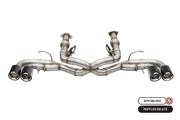 Corsa 2020-2025 Chevrolet Corvette C8 RWD 3in Track Cat-Back Delete Exhaust w/4.5in CF Polished Tips