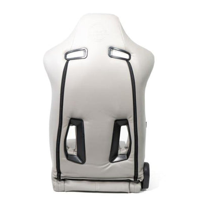 NRG Reclinable Sport Seats (Pair) The Arrow Grey Vinyl w/ Pressed NRG logo w/ Grey Stitch