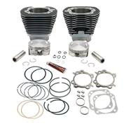S&S Cycle 99-06 w/ 89cc/91cc Heads 4 1/8in Bore Cyl & Piston Kit For 124in Hot Set Up Kit - Wblack