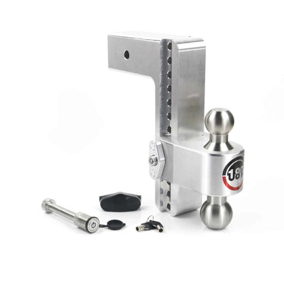 Weigh Safe 180 Hitch 10in Drop Hitch & 3in Shank (10K/21K GTWR) w/WS05 - Aluminum