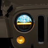 Raxiom 97-18 Jeep Wrangler TJ & JK Axial 7-In LED Headlights w/ DRL - Blk Housing (Clear Lens)