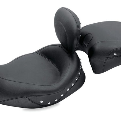 Mustang 08-21 Harley Electra Glide Std,Rd Glide,Rd King,Str Glide Touring Solo Seat w/Studs -Black