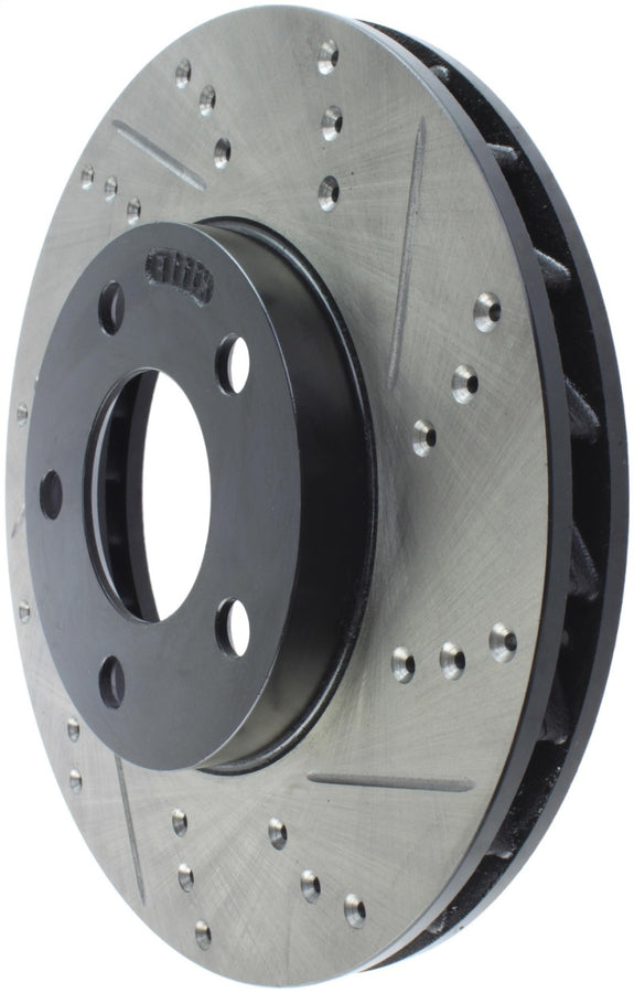 StopTech 94-04 Ford Mustang (exc Cobra & Bullitt) Front Left Slotted & Drilled Rotor