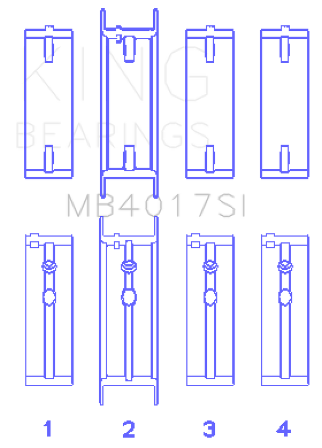 King Engine Bearings GM 231 (3800) V6 (Size STD) Main Bearing Set