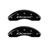 MGP 4 Caliper Covers Engraved Front & Rear With out stripes/Dart Black finish silver ch