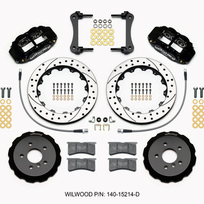 Wilwood Narrow Superlite 6R Front Hat Kit 12.88in Drilled 2014-2015 Mini Cooper w/Lines