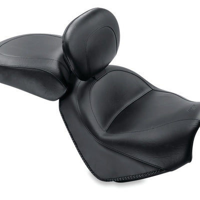 Mustang 05-11 Suzuki Boulevard M50 Standard Touring 2PC Seat w/Driver Backrest - Black