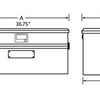 Tradesman Aluminum Flush Mount Truck Tool Box Full/Wide (36in.) - Black