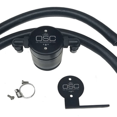 J&L 13-18 Ford Focus ST Front Oil Separator 3.0 - Black Anodized