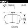 Hawk 2009-2014 Audi A4 DTC-30 Rear Brake Pads