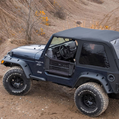 Rampage 97-06 Jeep Wrangler TJ Frameless Trail Soft Top Kit - Black Diamond
