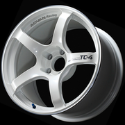 Advan TC4 18x8 +47 5x100 Racing White Metallic and Ring Wheel