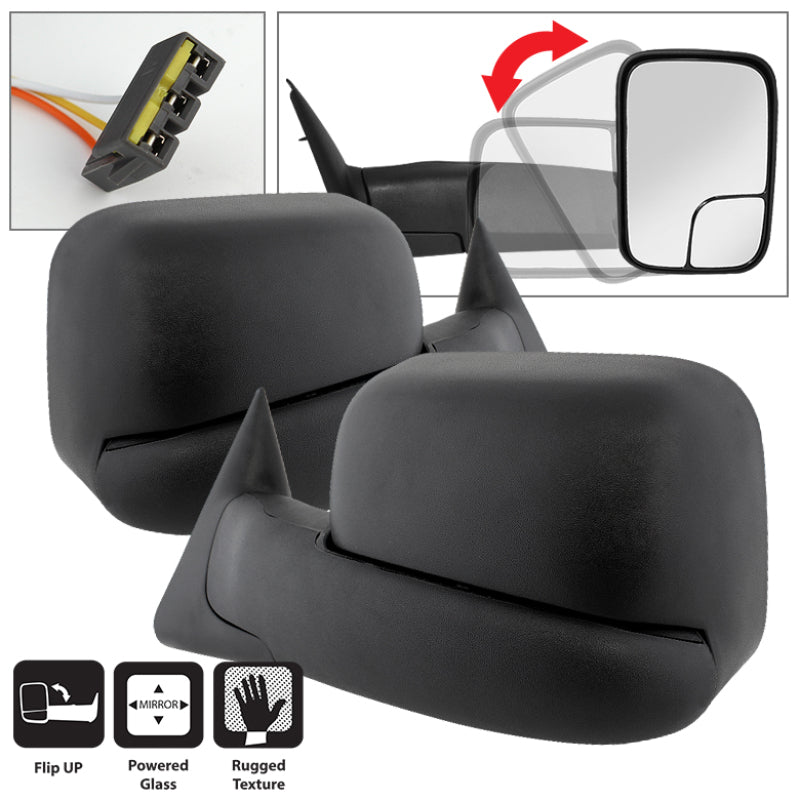 xTune Dodge Ram 94-97 L&R Manual Extendable Power Adjust Mirror MIR-DRAM94-PW-SET