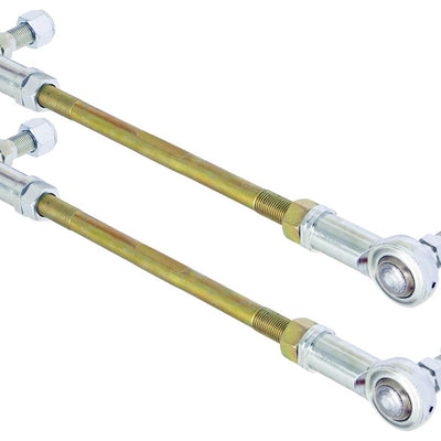 RockJock Adjustable Sway Bar End Link Kit 12 1/2in Long Rods w/ Heims and Jam Nuts pair