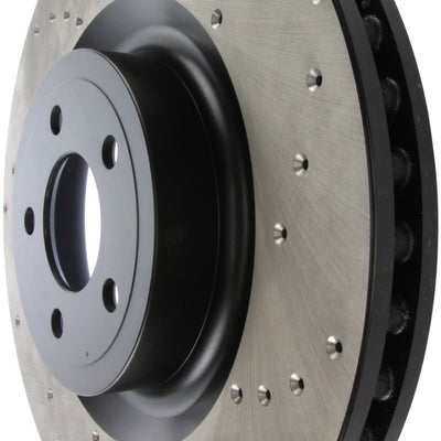 StopTech Cross Drilled Sport Brake Rotor - 2015 Ford Mustang w/ Brembo - Front Left