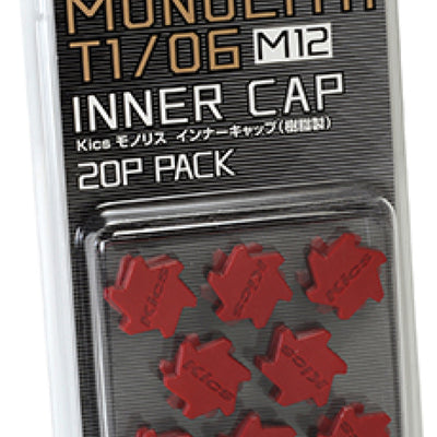 Project Kics M12 Monolith Cap - Red (Only Works For M12 Monolith Lugs) - 20 Pcs