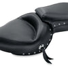 Mustang 04-21 Harley Sportster Wide Touring 1PC Seat w/Studs- Black