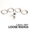 Ticon Industries 2.13in Diameter 2D Loose Radius 1.2mm/.047in Titanium Pie Cut - 5pk