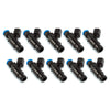 Injector Dynamics 2600-XDS Injectors - 48mm Length - 14mm Top - 14mm Bottom Adapter (Set of 10)