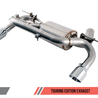 AWE Tuning BMW F3X 340i Touring Edition Axle-Back Exhaust - Chrome Silver Tips (102mm)