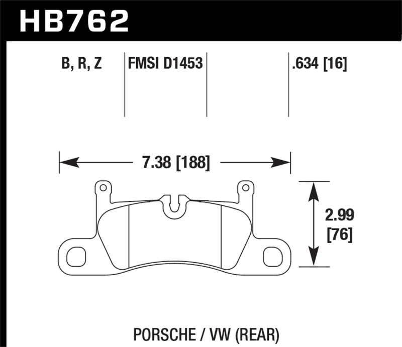 Hawk 15-17 Porsche Cayenne / 15-16 Volkswagen Touareg HPS Street Rear Brake Pads