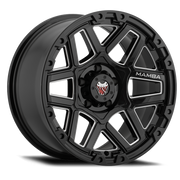 Mamba M23 17x9 5x139.7 ET12 Gloss Black w/ Machined Ball Cut