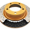 DBA 02-10 WRX / 13+ FR-S / 13+ BRZ Premium Front Drilled & Slotted 5000 Series Rotor w/ Gold Hat