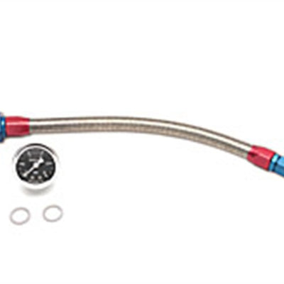 Russell Performance -6 AN to 3/8in Female NPT ProFlex Demon Carb Dual Inlet Carb Kit (Red/Blue)