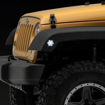 Raxiom 07-18 Jeep Wrangler JK Axial Series Whiite LED Side Marker Lights- Smoked