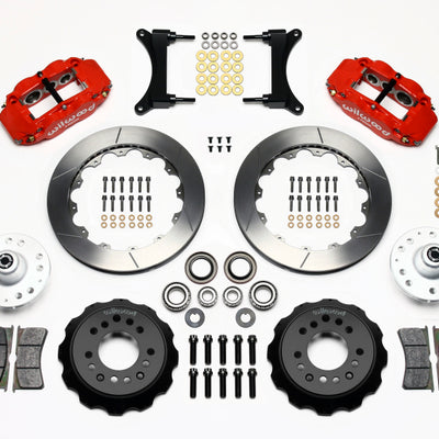 Wilwood Narrow Superlite 6R Front Hub Kit 12.88in Red 79-87 GM G Body