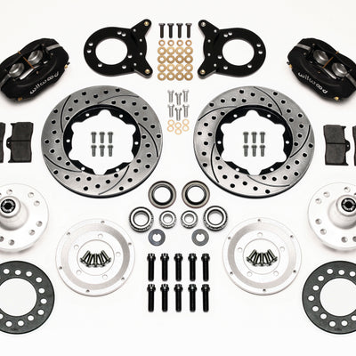 Wilwood Forged Dynalite Front Kit 11.00in Drilled 1970-1973 Mustang Disc & Drum Spindle