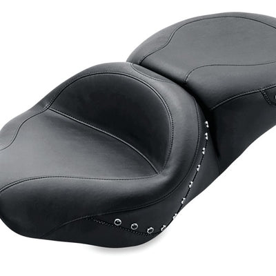 Mustang 97-07 Harley Rd King,06-07 Str Glide,00-05 Eagle Hightail Std Tour Pass Seat w/Studs - Black