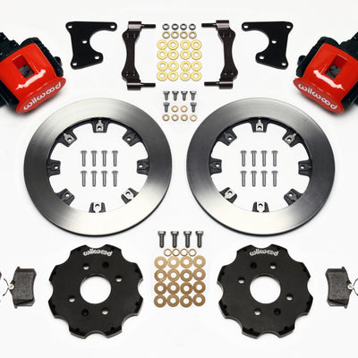 Wilwood Combination Parking Brake Rear Kit 12.19in Red Civic / Integra Drum 2.71 Hub Offset