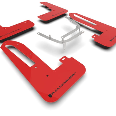 Rally Armor 23-25 Honda Civic Type R Red Mud Flap Black Logo