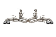 Corsa 2020-2025 Corvette C8 3in Valved Cat-Back 4.5in Pol Quad Tips - Fits Factory NPP Exhaust