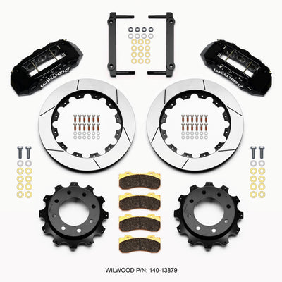 Wilwood TX6R Rear Kit 16.00in Black 1999-2010 GM Trk 2500 HD 4.84 Cntr
