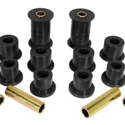 Prothane 74-77 Jeep Cherokee Front Spring & Shackle Bushings (w/ 1.25in OD Main Eye) - Black