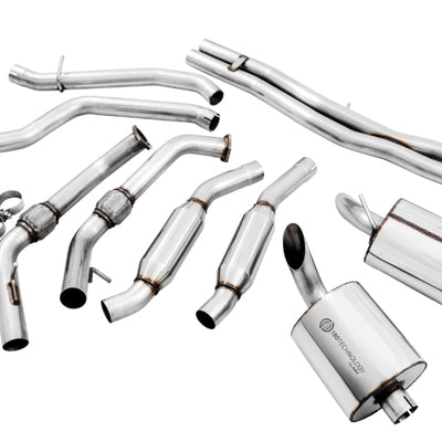 AWE Tuning Audi B9 SQ5 Resonated Touring Edition Cat-Back Exhaust - No Tips (Turn Downs)