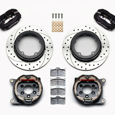Wilwood Forged Dynalite P/S Park Brake Kit Drilled Strange Eng Floater 3.49in Offset
