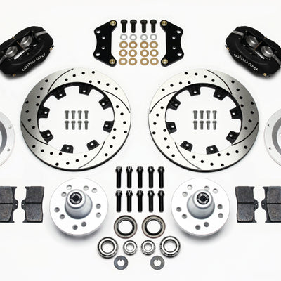 Wilwood Forged Dynalite Front Kit 12.19in Drilled Magnum Force Drop Spindle
