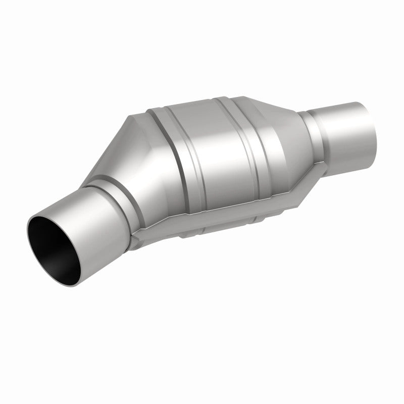 MagnaFlow Universal Catalytic Converter 2in Inlet/Outlet Angled Offset/Center Oval (California)