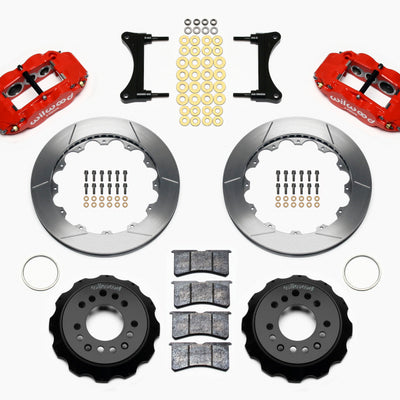 Wilwood Narrow Superlite 6R Front Hat Kit 12.88in Red 93-96 Mazda RX7