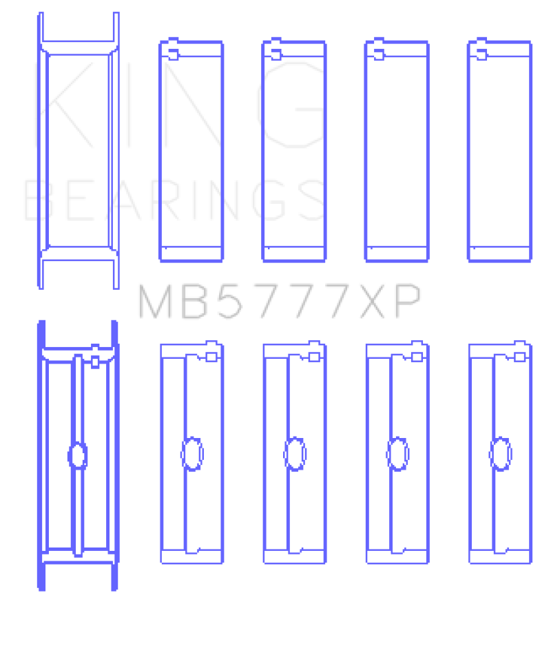 King Engine Bearings Dart LS Next Block (Size STDX) Performance Main Bearing Set