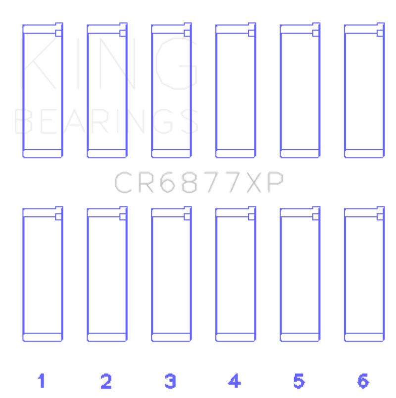 King Engine Bearings BMW S54B32 (Size 0.25mm) Performance Connecting Rod Bearing - Set of 6
