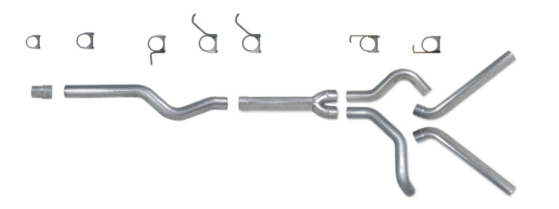 Diamond Eye KIT 4in Catback MFLR RPLCMENT PIPE DUAL SS: 2006-2007.5 CHEVY/GMC 6.6L 2500/3500